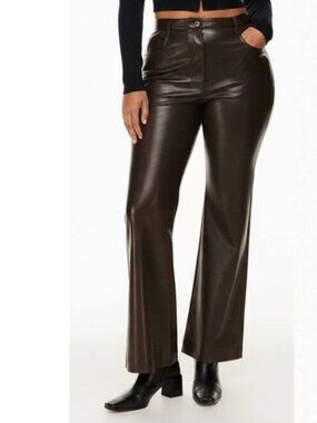 Aritzia Wilfred Melina Flare Pants Mocha Brown